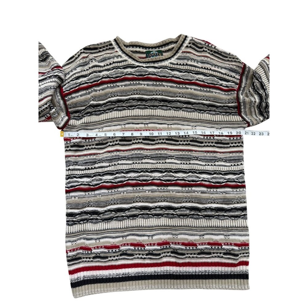 Jantzen Mens Size M Pullover Sweater Striped Multicolor Made In USA Vintage - Picture 4 of 5